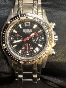Sekonda chronograph watch with date , currently ti