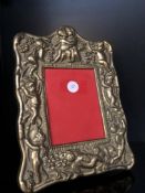 Brass cherub photo frame