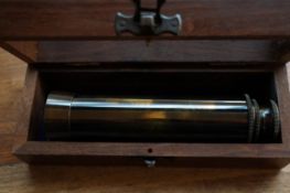 Boxed brass telescope