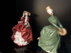 2 Doulton figures