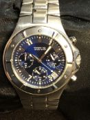 Gents Titus chronograph watch with date