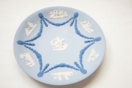 Wedgwood tri colour plate cupid sharpening his arr