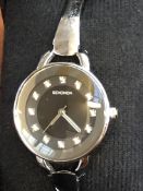 Ladies Sekonda quartz watch bangle with gemmed dia