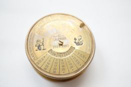 Brass calendar compass