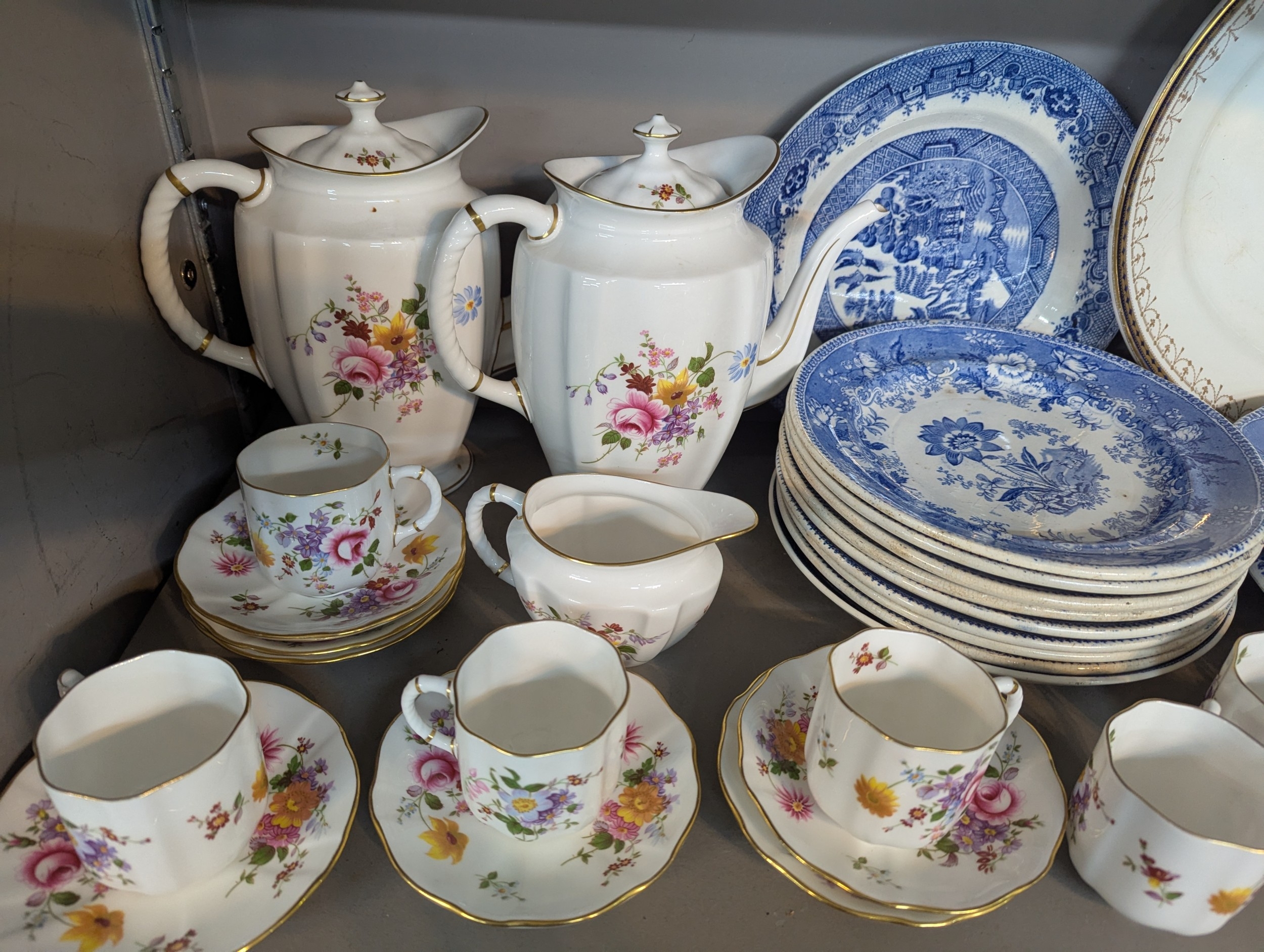 A mixed lot of ceramics to include a Royal Crown Derby Posies pattern coffee service, Noritake - Image 2 of 5