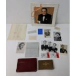 Autographs and photographs of celebrities from 1950's to 1980's to include a 1980 Frank Sinatra