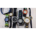 Mixed watches to include a Tissot PRX, Blandford Professional, Raymond Weil and others Location: