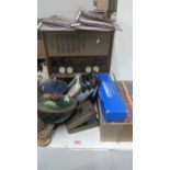 A mixed lot to include a vintage Ferranti radio, a collection of Inspector Morse DVDs, a boxed