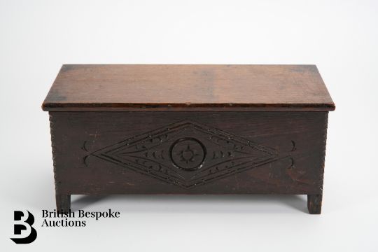 Small Chest from Teak of H.M Battleship 'Hindustan' - Image 2 of 2