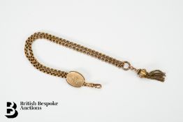 9ct Gold Fancy Link Fob Chain
