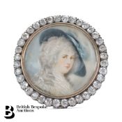 Victorian 14ct Gold and Diamond Portrait Miniature