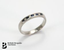 Platinum Diamond and Sapphire Ring