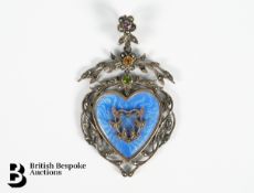 Edwardian Silver and Enamel Pendant