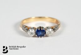 18ct Gold Sapphire and Diamond Ring