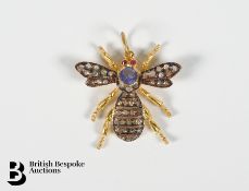Silver and Silver Gilt Insect Brooch