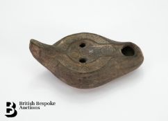 Roman Grey Ware Oil Lamp