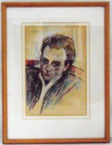 Edward Wolfe framed and glazed watercolour of James O'Connor, signed bottom left, 43.5 x 29.5cm