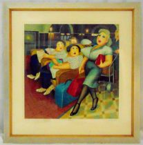 Beryl Cook framed and glazed polychromatic limited edition A/P 54/60 titled The Twins, signed bottom