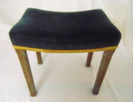 QEII 1953 Coronation chair upholstered on four tapering rectangular legs with Coronation stamp to