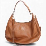 COACH - a brown pebbled leather Harley Hobo shoulder bag