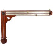 A 19th century signpost or angle barometer, circa 1880, by Negretti & Zambra, mahogany case with