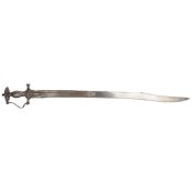 An 18th century Indo-Persian Tulwar sword, blade length 73cm, no scabbard