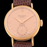 PATEK PHILIPPE - A Fine and Rare 18ct yellow gold Calatrava 'Freccero' mechanical wristwatch, ref.