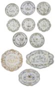 A collection of French Moustiers Faience wares, 18th century