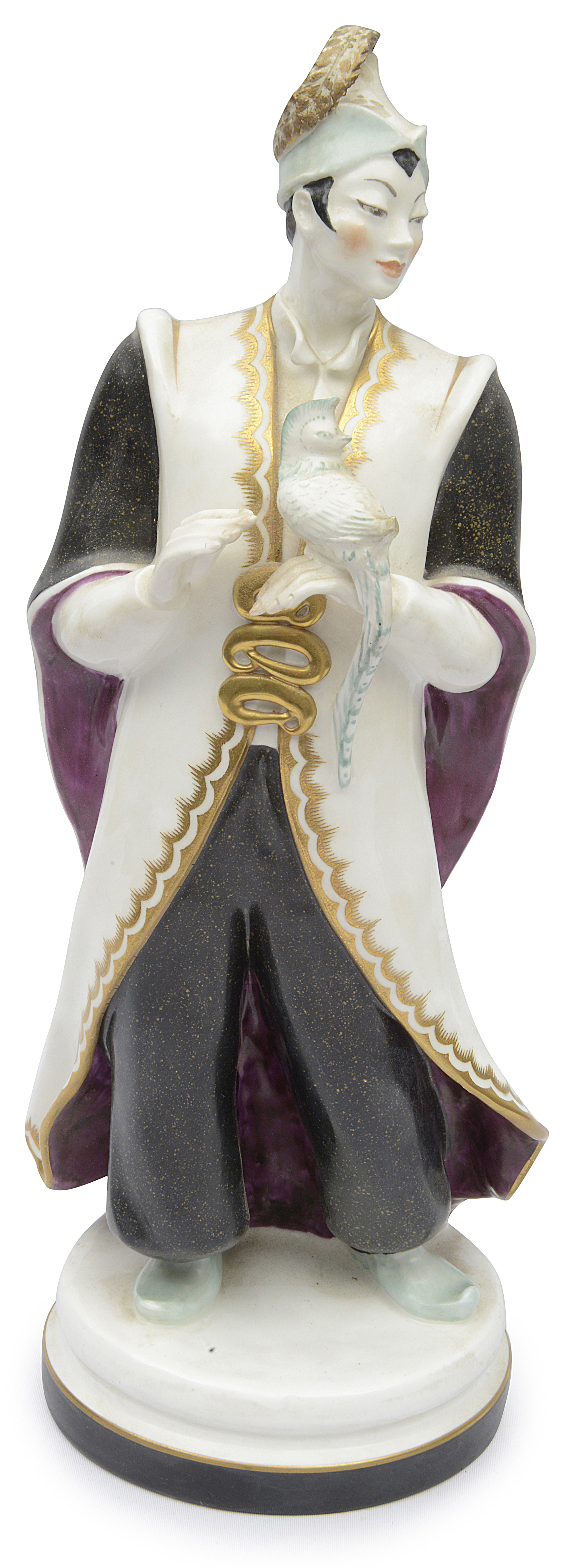 A Royal Worcester Oriental figure by Pinder Davis, c.1914