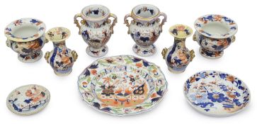 A collection of early 19th century Mason's Ironstone Imari palette wares