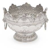 A Victorian silver rose bowl