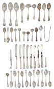 A collection of 19th century silver spoons