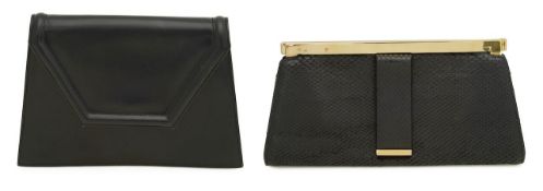 Two Yves Saint Laurent black evening bags