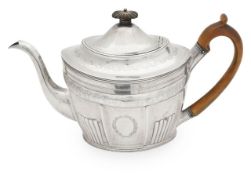 A George III silver teapot