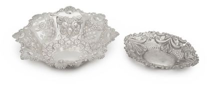 A Victorian silver bon-bon dish