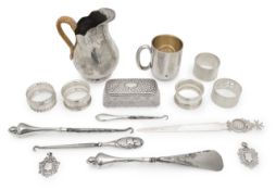 A collection of miscellaneous silver items