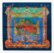 An Hermes L'Atlantide silk scarf