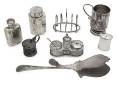 A collection of miscellaneous silver items