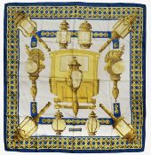 An Hermes Feux de Route silk scarf