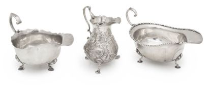 An Edward VII silver sauce boat