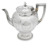 A Victorian silver coffee pot