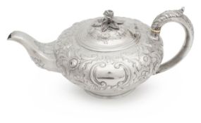 An early Victorian silver teapot