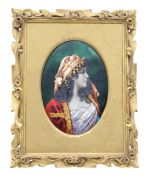 Ernest Blancher (1855-1935), a Limoges revival enamel portrait plaque