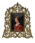 A Limoges enamel plaque after Leonardo da Vinci