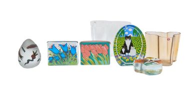 A collection of modern Scandinavian glassware