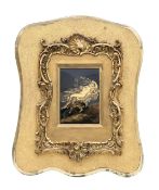 A Limoges enamel plaque on copper