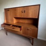 G PLAN SIDEBOARD, GOOD CONDITION, APPROX 135cm HIGH, 153cm WIDE AND 43.5cm DEPTH