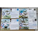 WW2 Battle of Britain collection 87 aces BOB RAF pilots signed on 20 RAFA 50th Ann covers. WW2