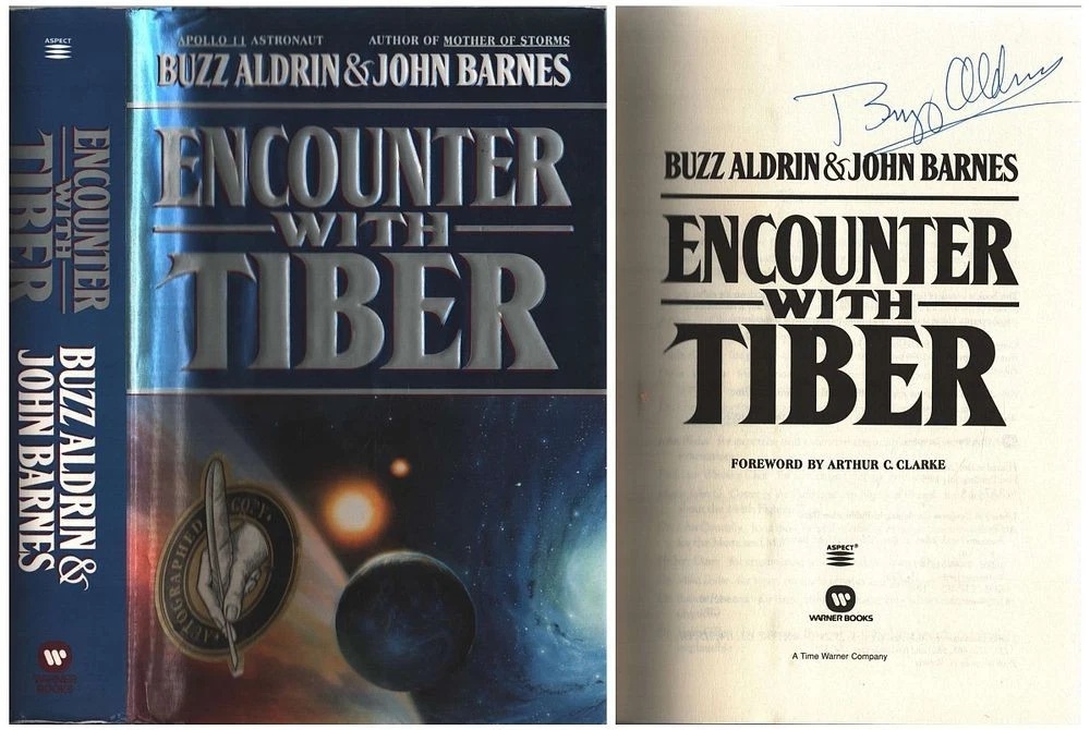 Apollo 11 Astronaut NASA Buzz Aldrin signed Encounter with Tiber hardback book. Buzz Aldrin is an