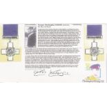 Card Piece with Details of Trooper Christopher Finney George Cross Holder. Personally Signed by